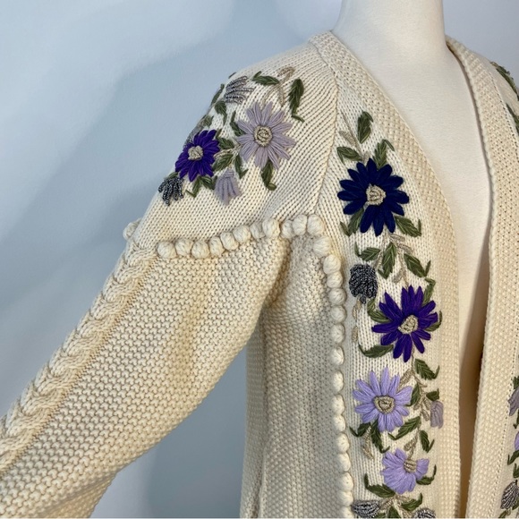 Line Markvardsen Vintage Embroidered Cardigan Sweater - Picture 6 of 13